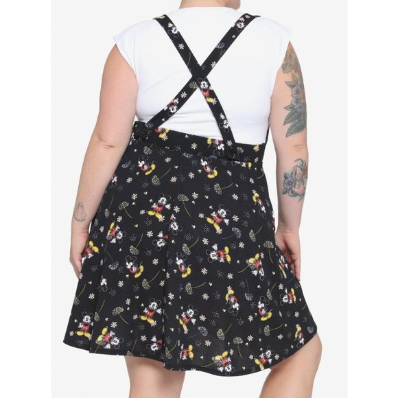 Disney Mickey Mouse floral print skirtalls overall suspender skirt - Picture 2 of 8